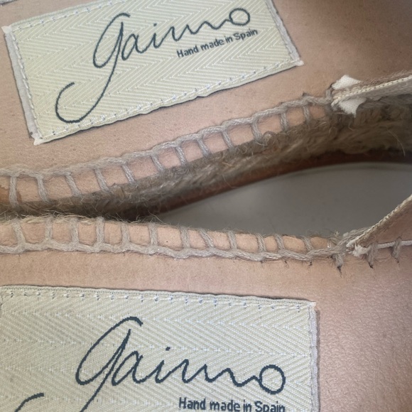 EUC Gaimo Spain Espadrille Platform Slides Linen Bow 39 - Picture 7 of 11